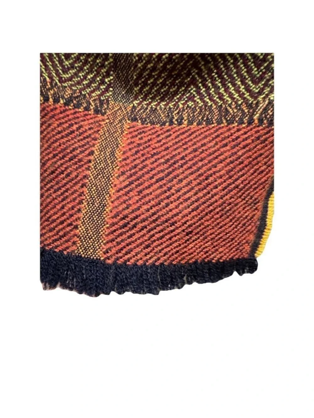 Etro Milano Womens Lama Wool Chevron Print Scarf /Shawl Multicolor MRSP $1090